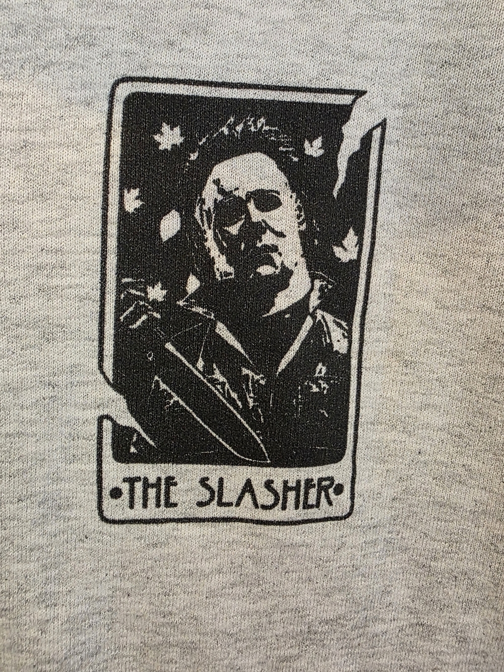 Gray Zip-Front Sweater With Mike Myers Design